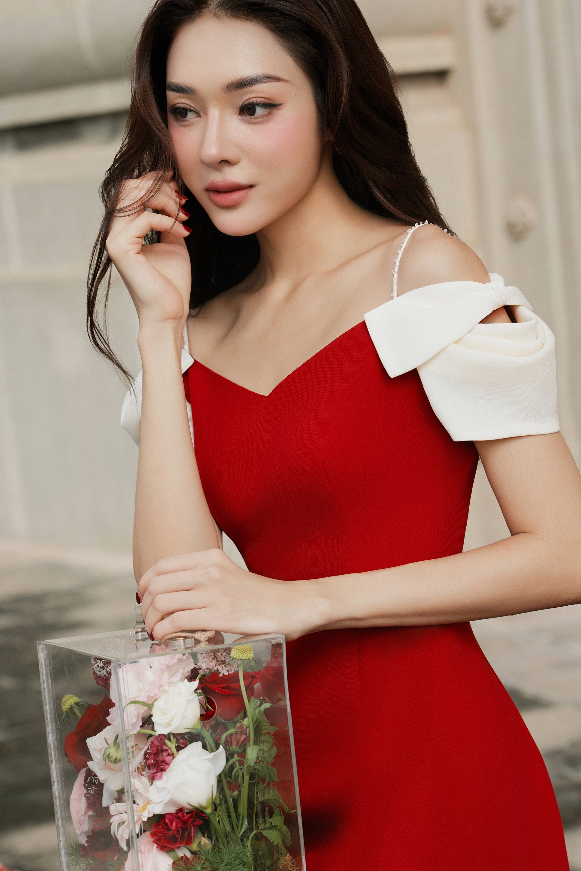 RED ABBY DRESS - 7