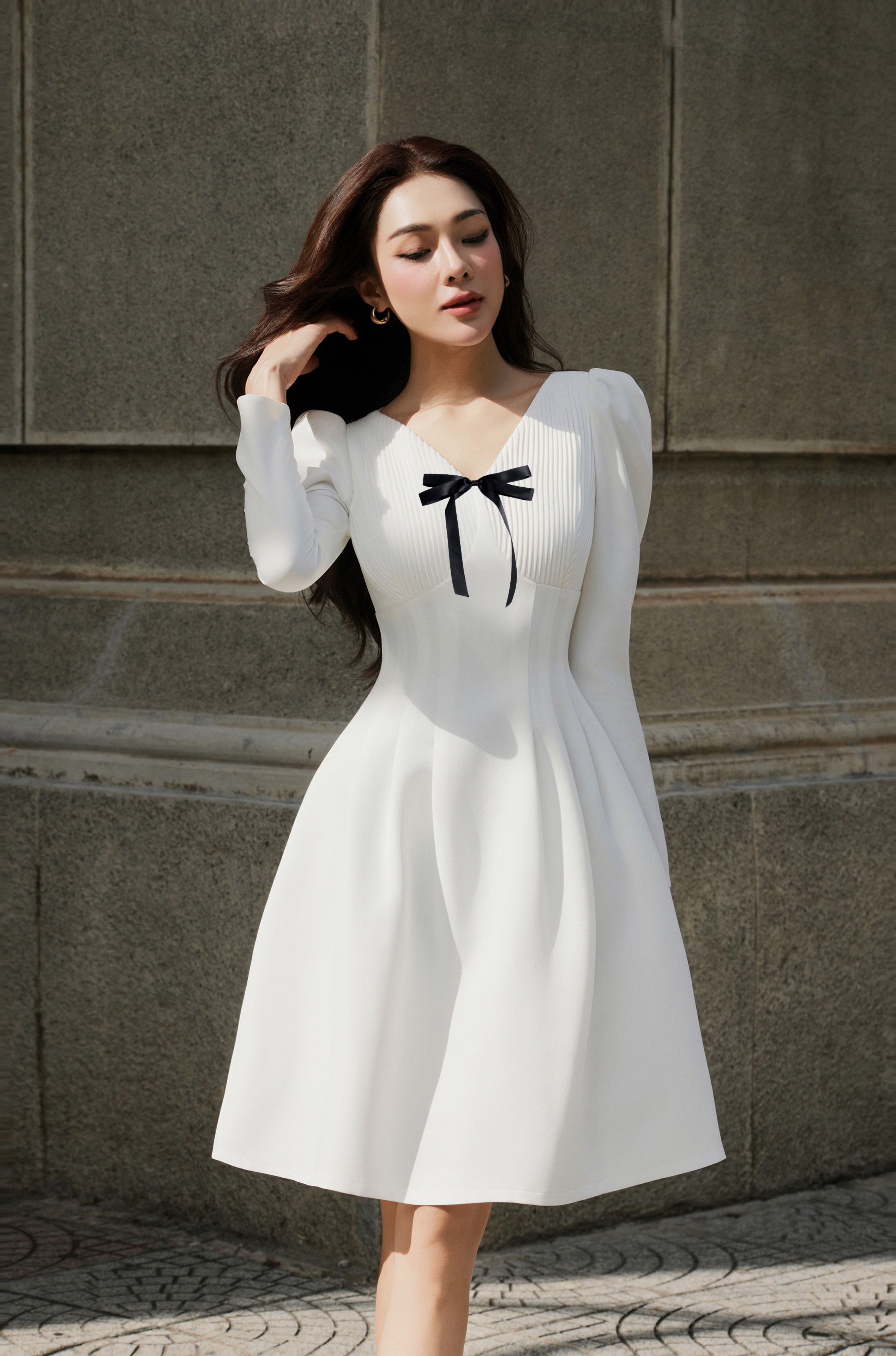 WHITE PICCIE DRESS - 4