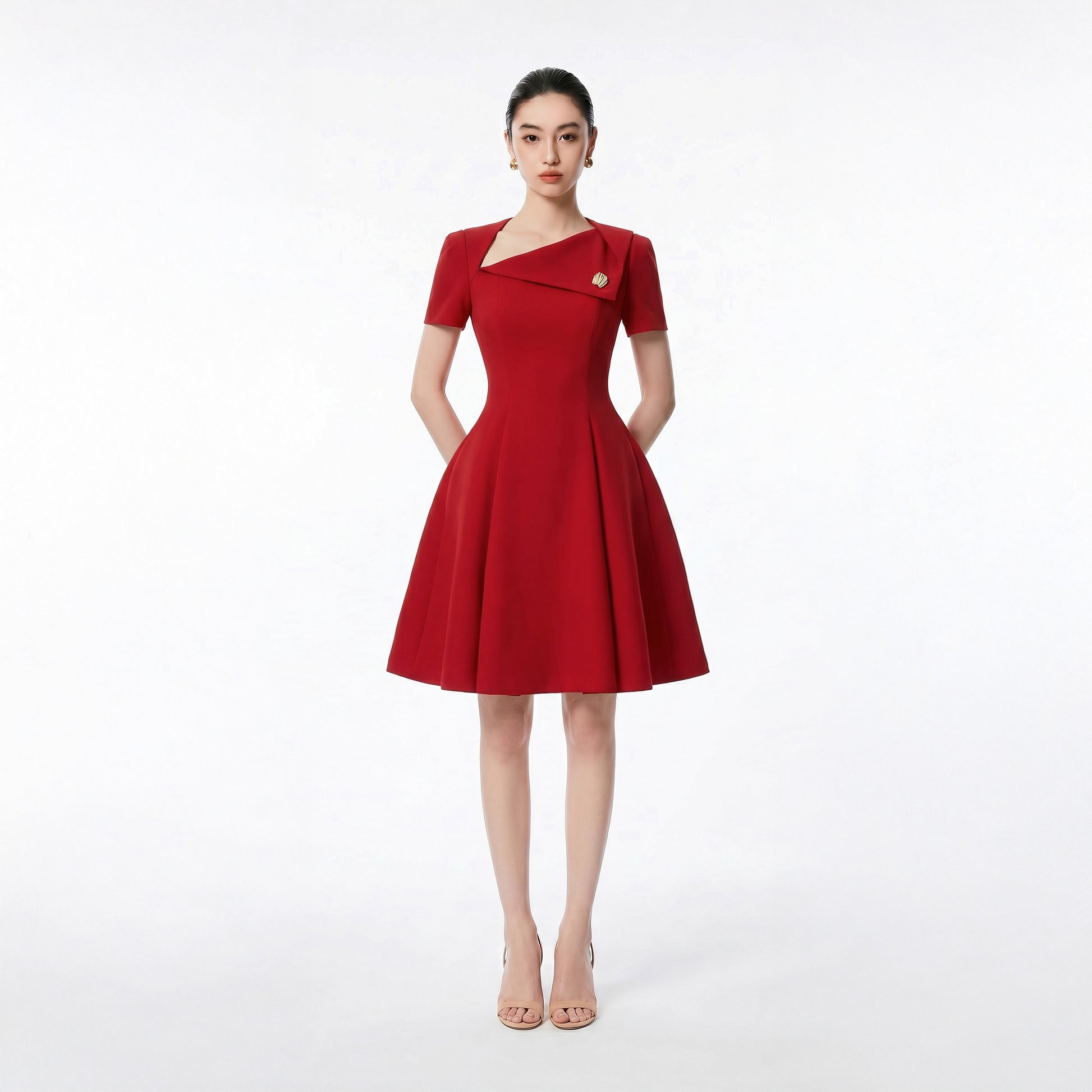 RED ALVA DRESS - 1