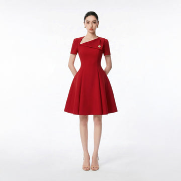 RED ALVA DRESS - 1