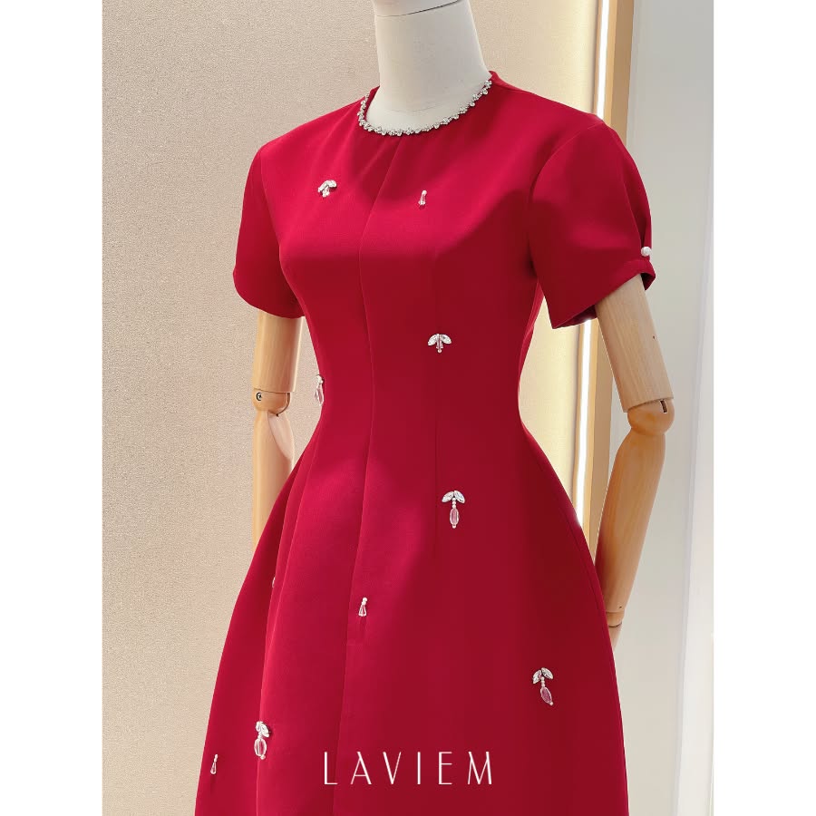 RED JASMI DRESS - 8