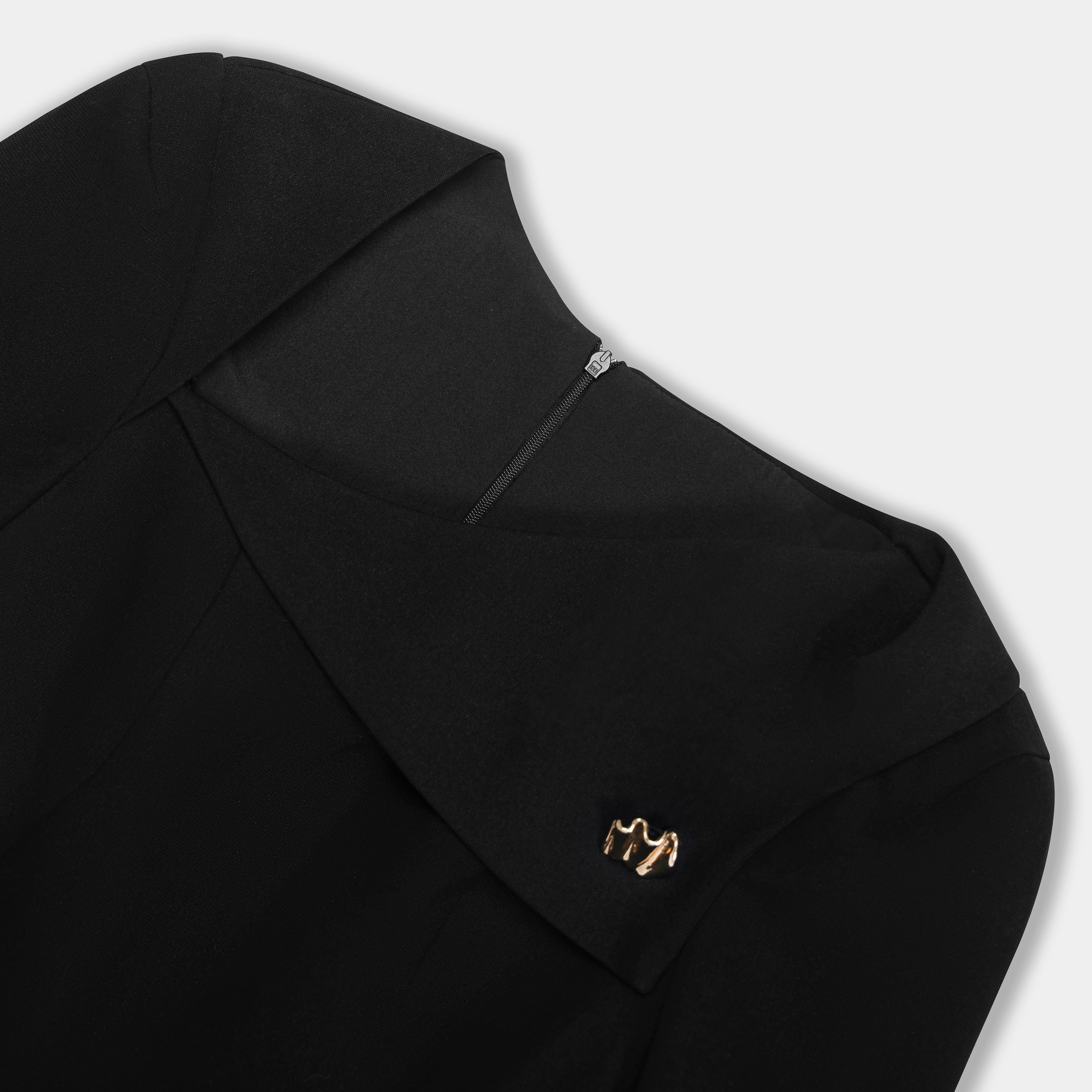 BLACK ALVA DRESS - 5