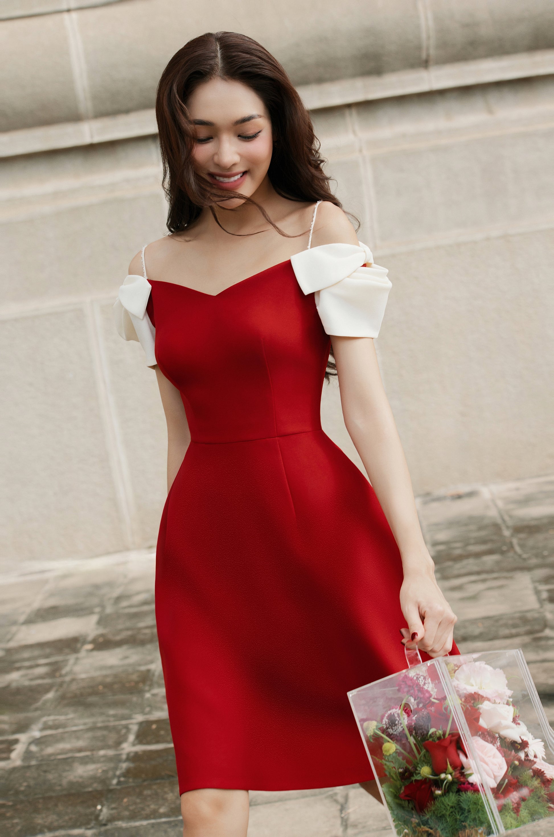 RED ABBY DRESS - 4