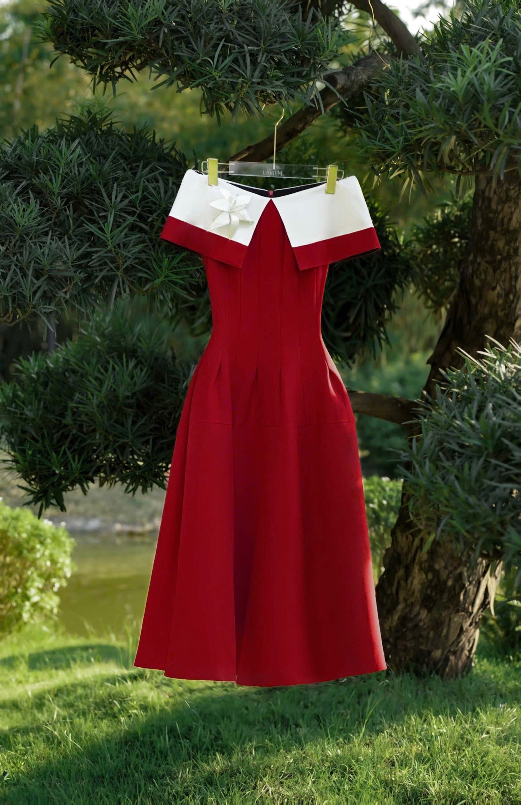 RED TESSA DRESS - 6