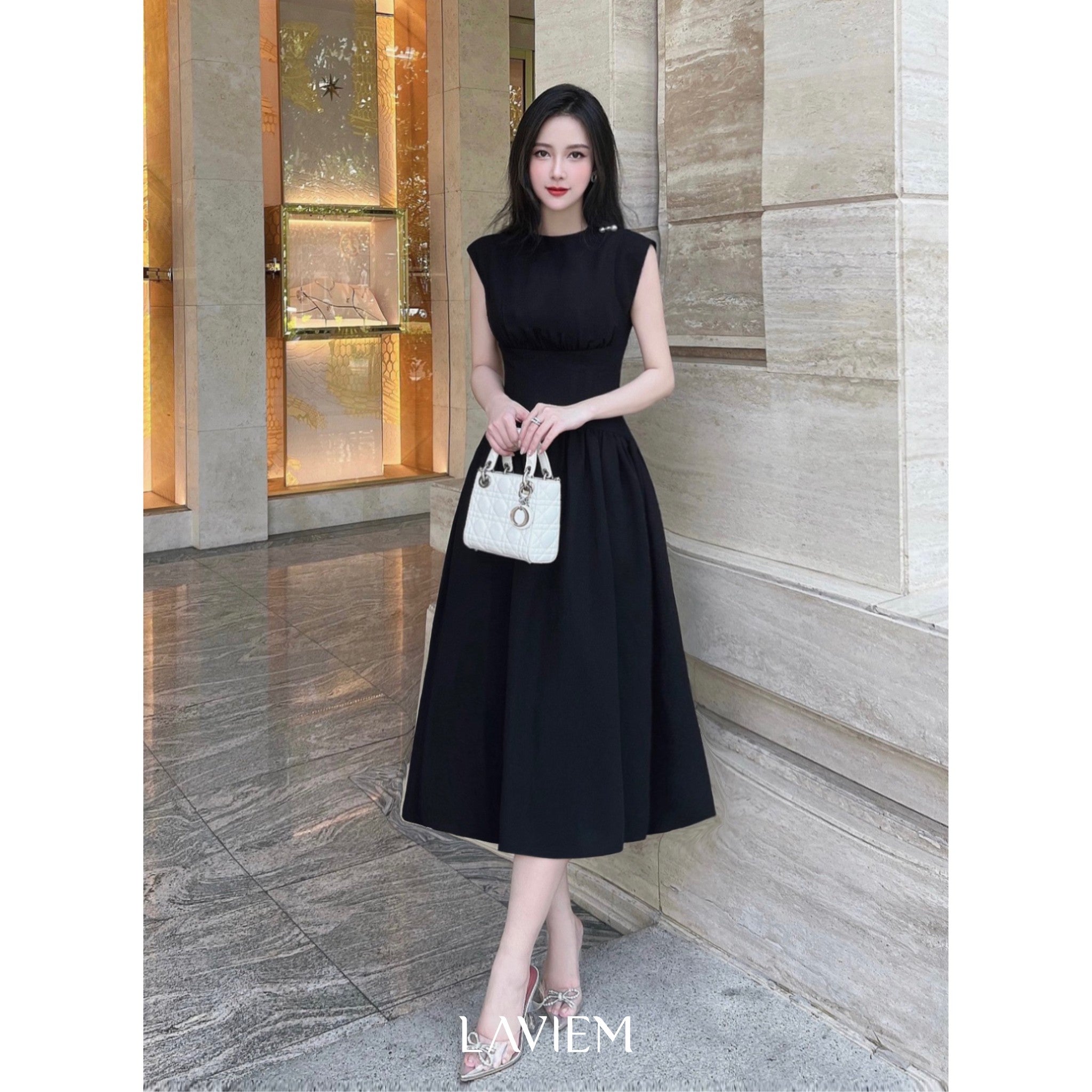 BLACK NILA DRESS - 4
