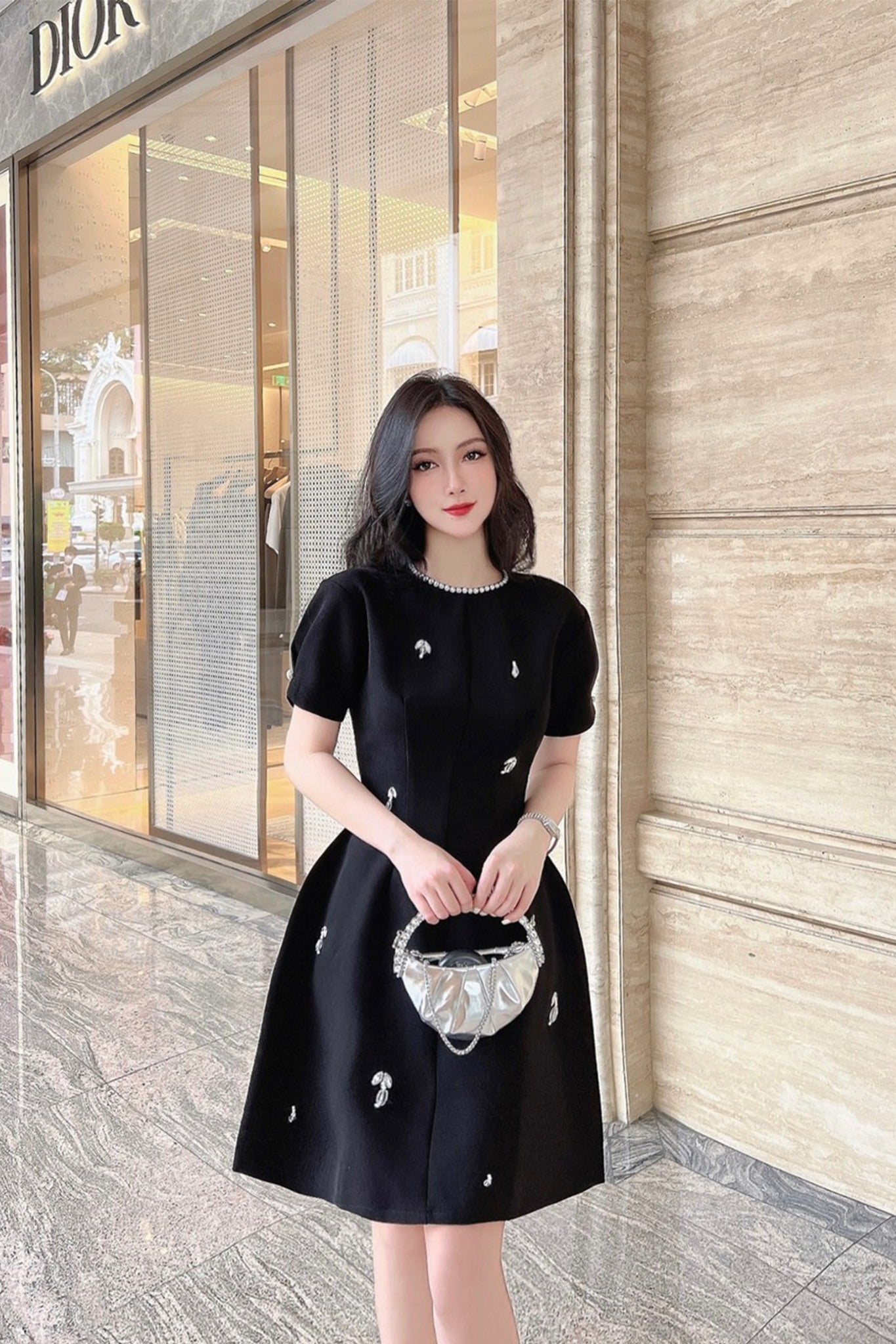 BLACK JASMI DRESS - 8