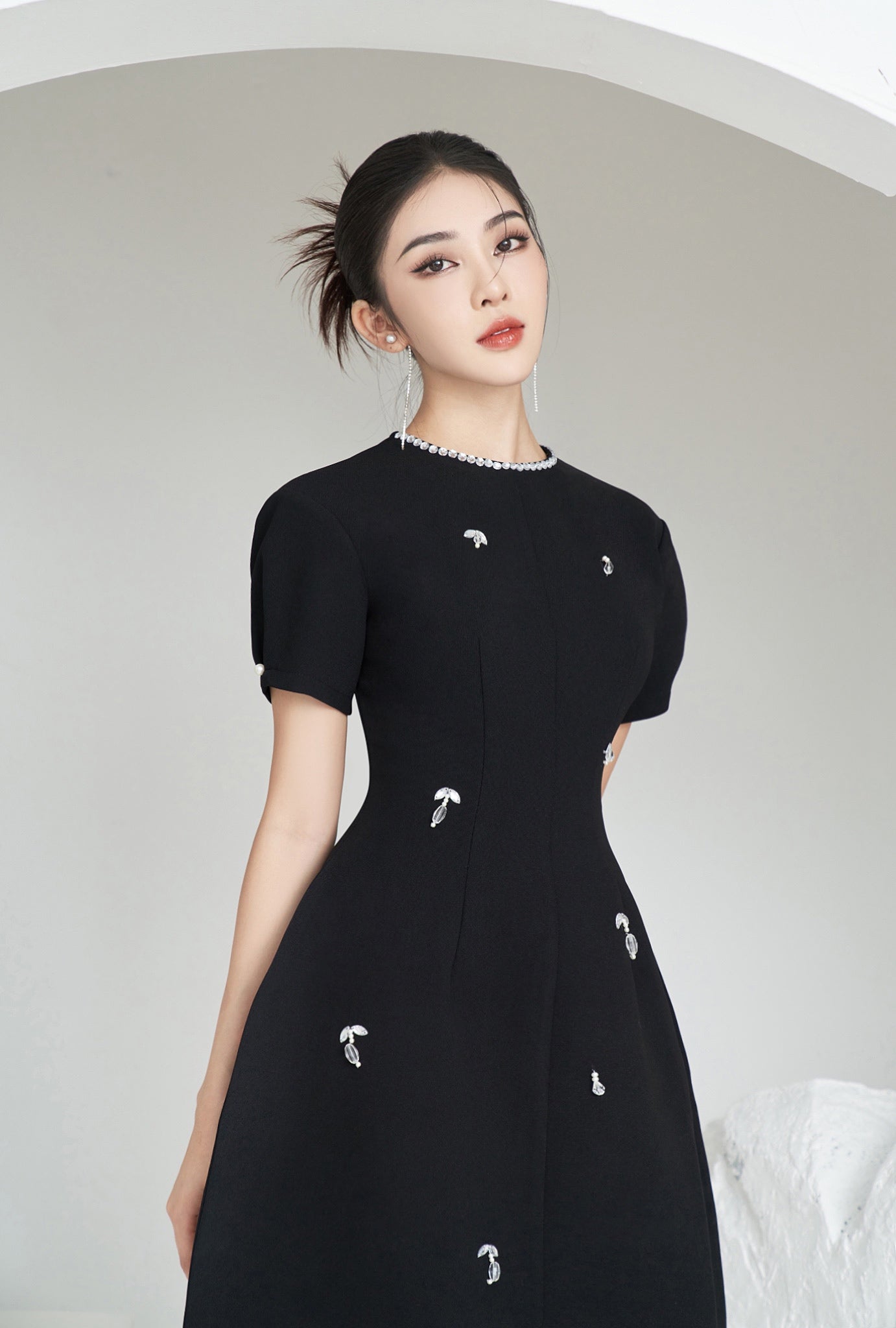 BLACK JASMI DRESS - 4