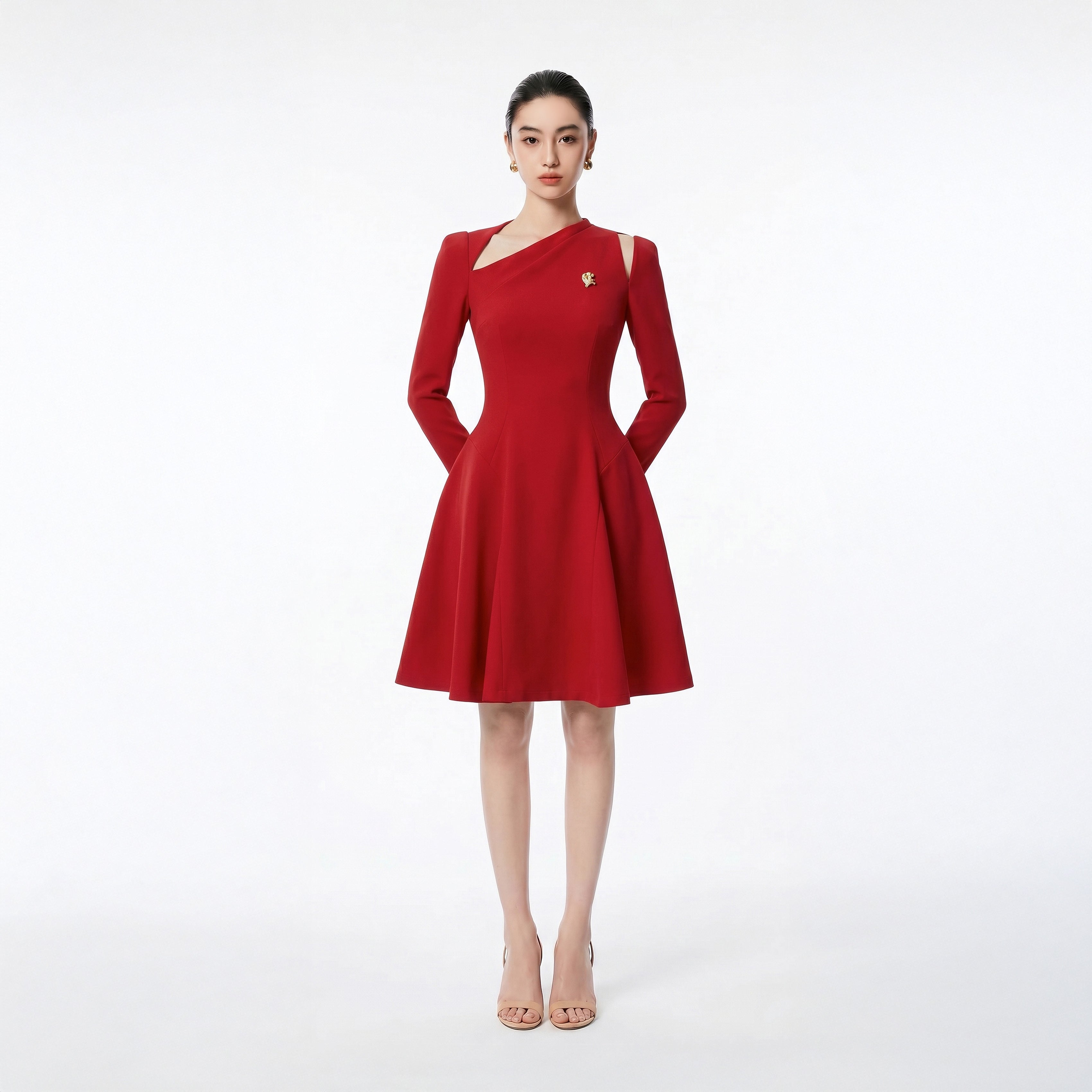RED CELIN DRESS - 1