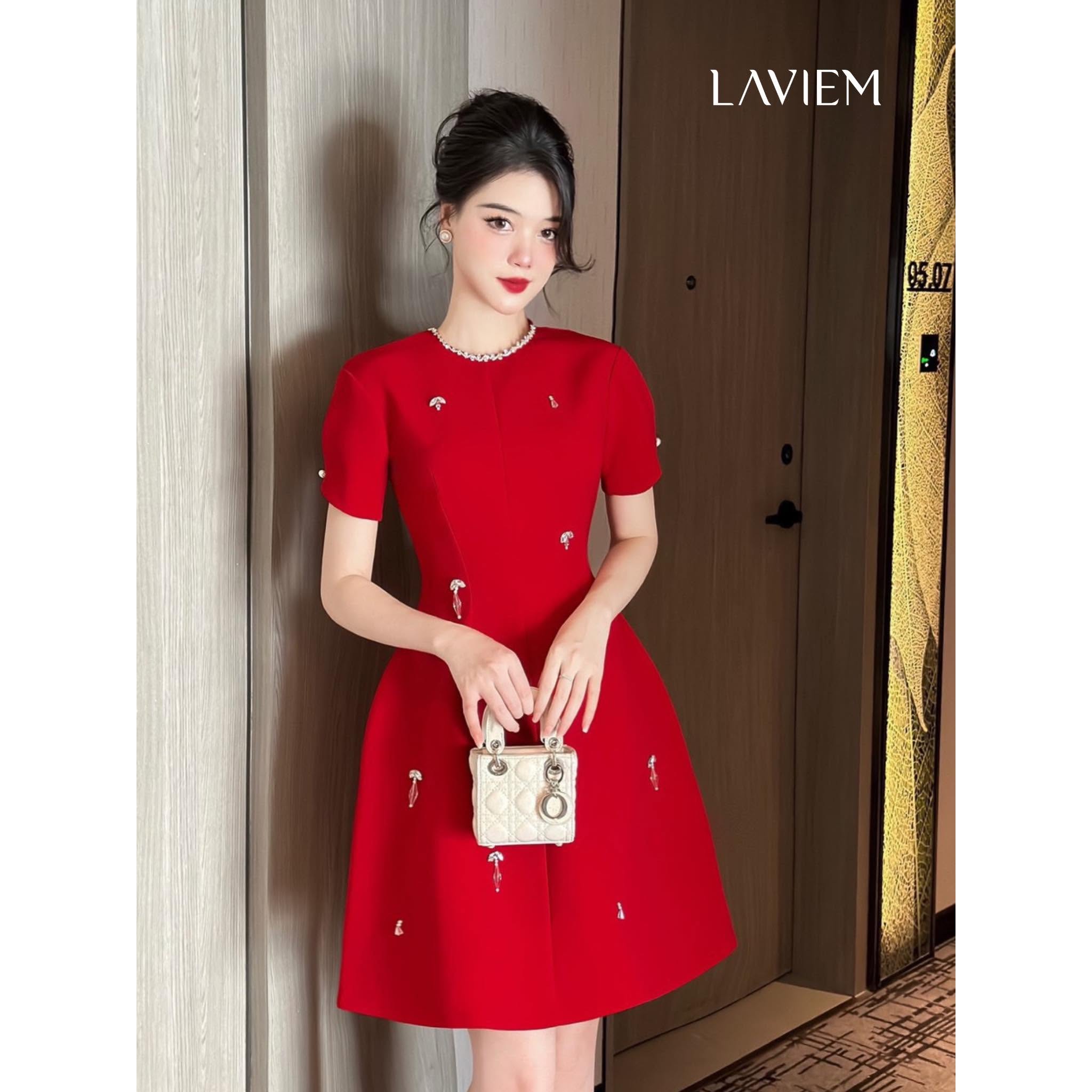 RED JASMI DRESS - 4