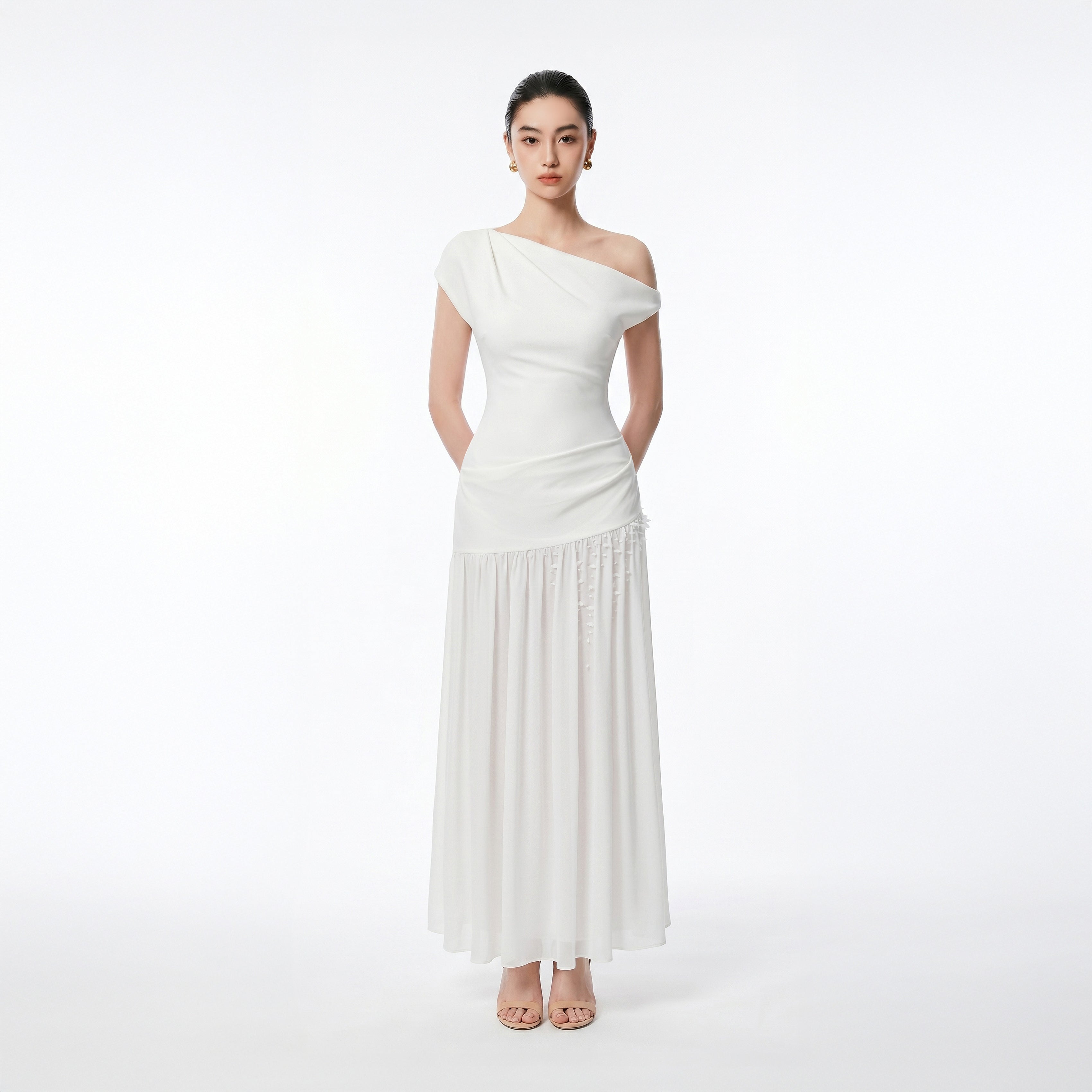 WHITE QUINLAN DRESS - 1