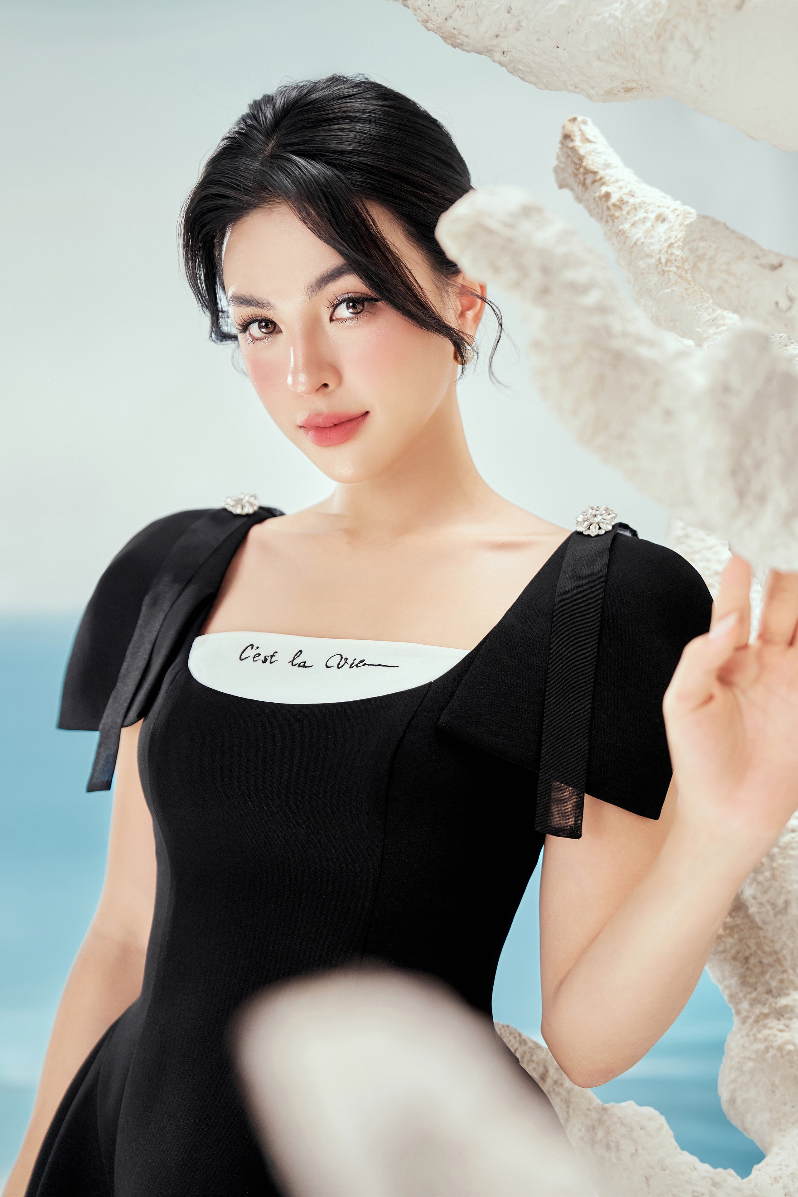 BLACK LINDSEY DRESS - 8