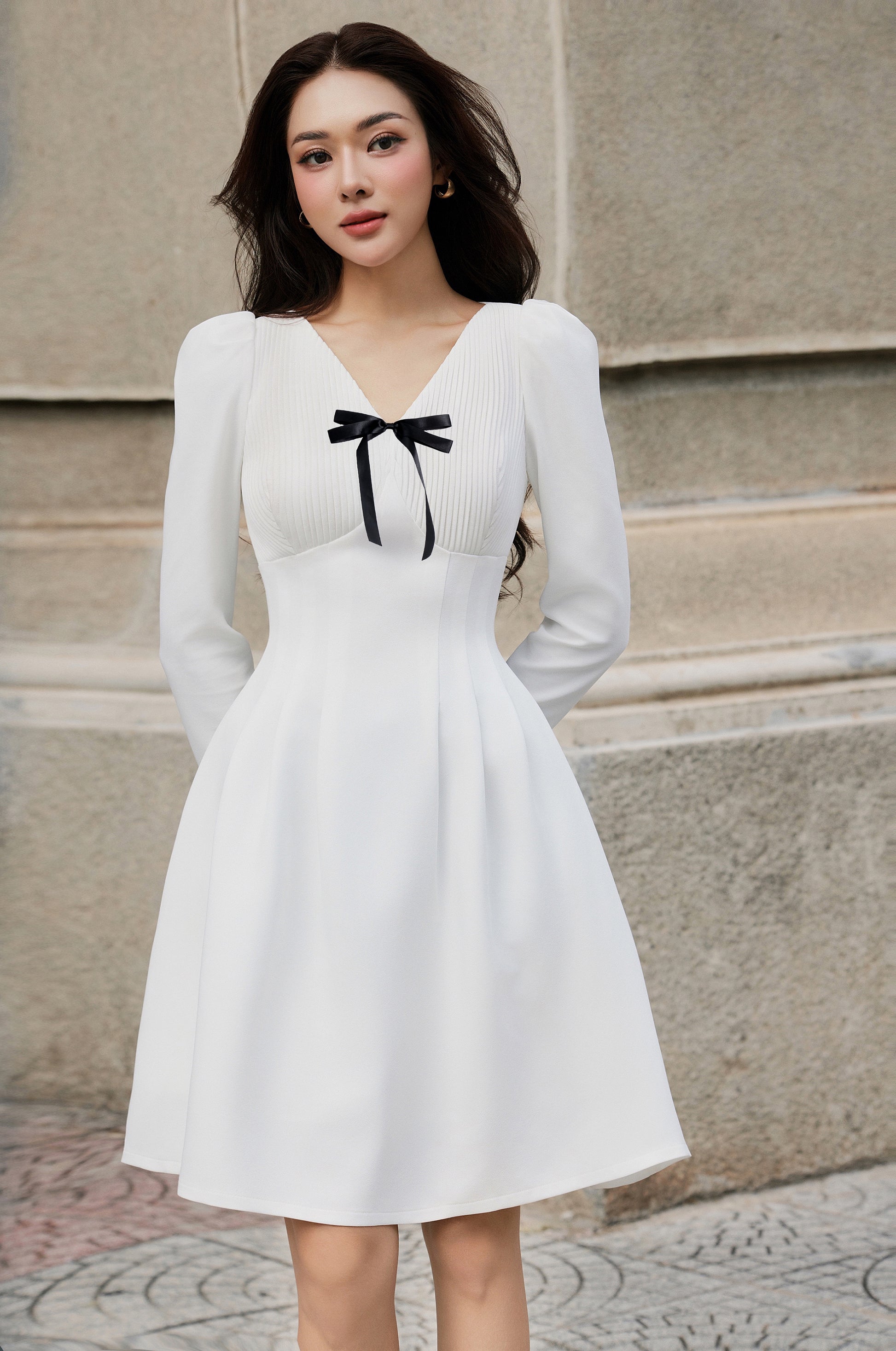 WHITE PICCIE DRESS - 6