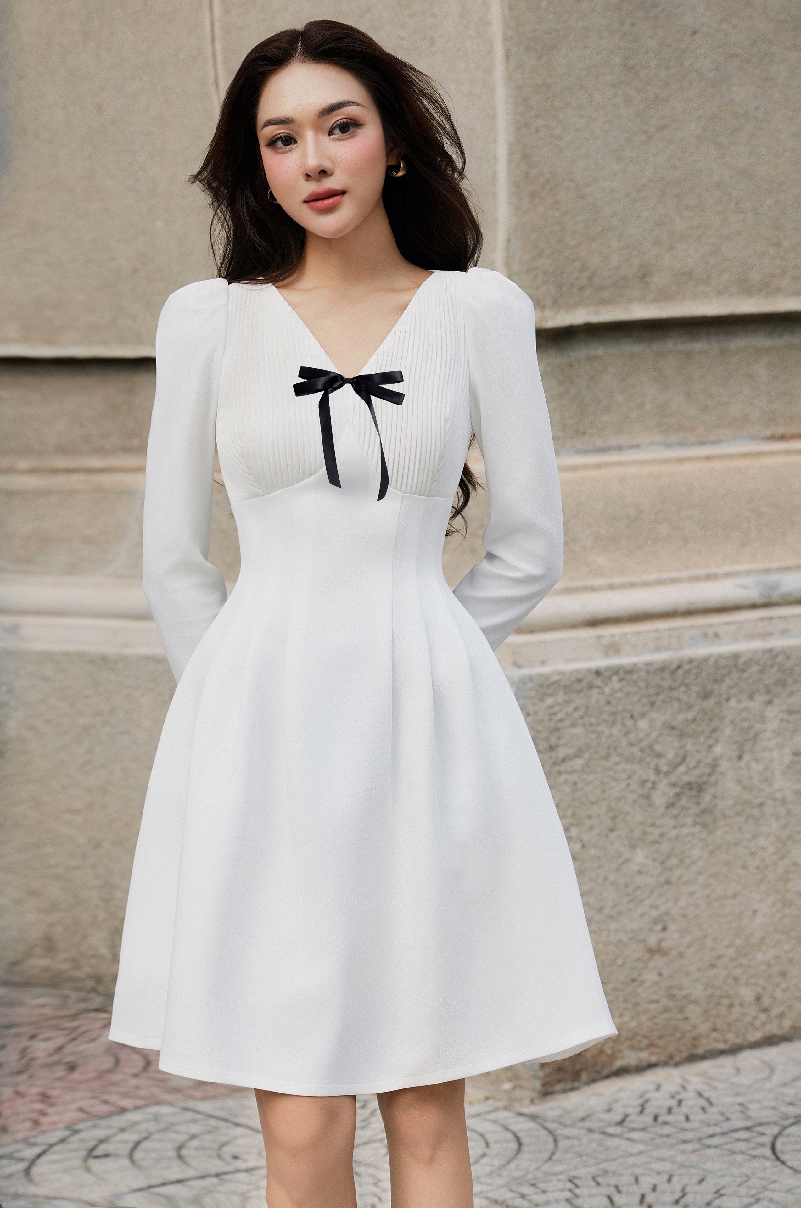 WHITE PICCIE DRESS - 6