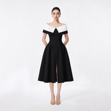 BLACK TESSA DRESS - 1