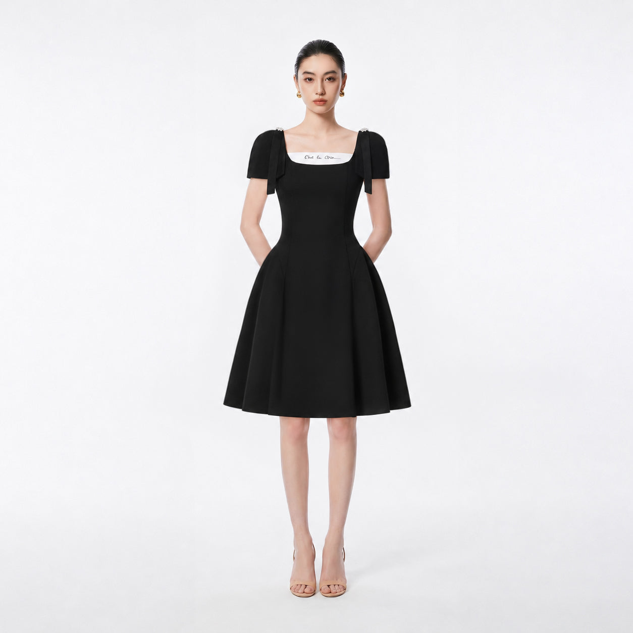BLACK LINDSEY DRESS - 1