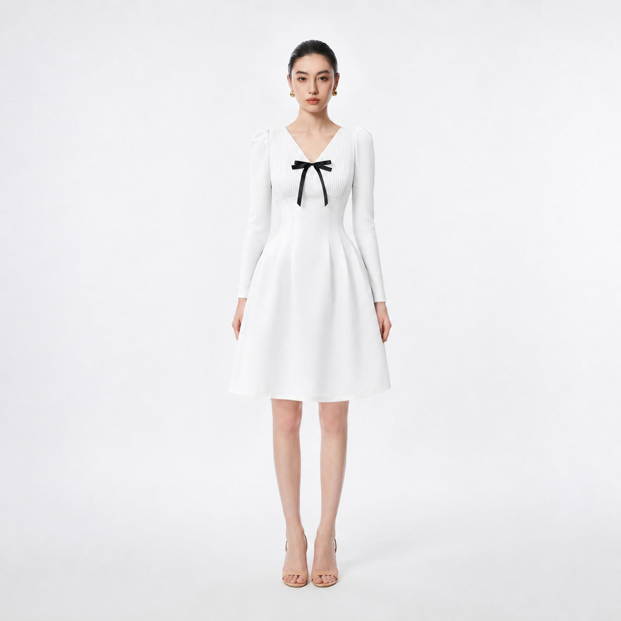 WHITE PICCIE DRESS - 1
