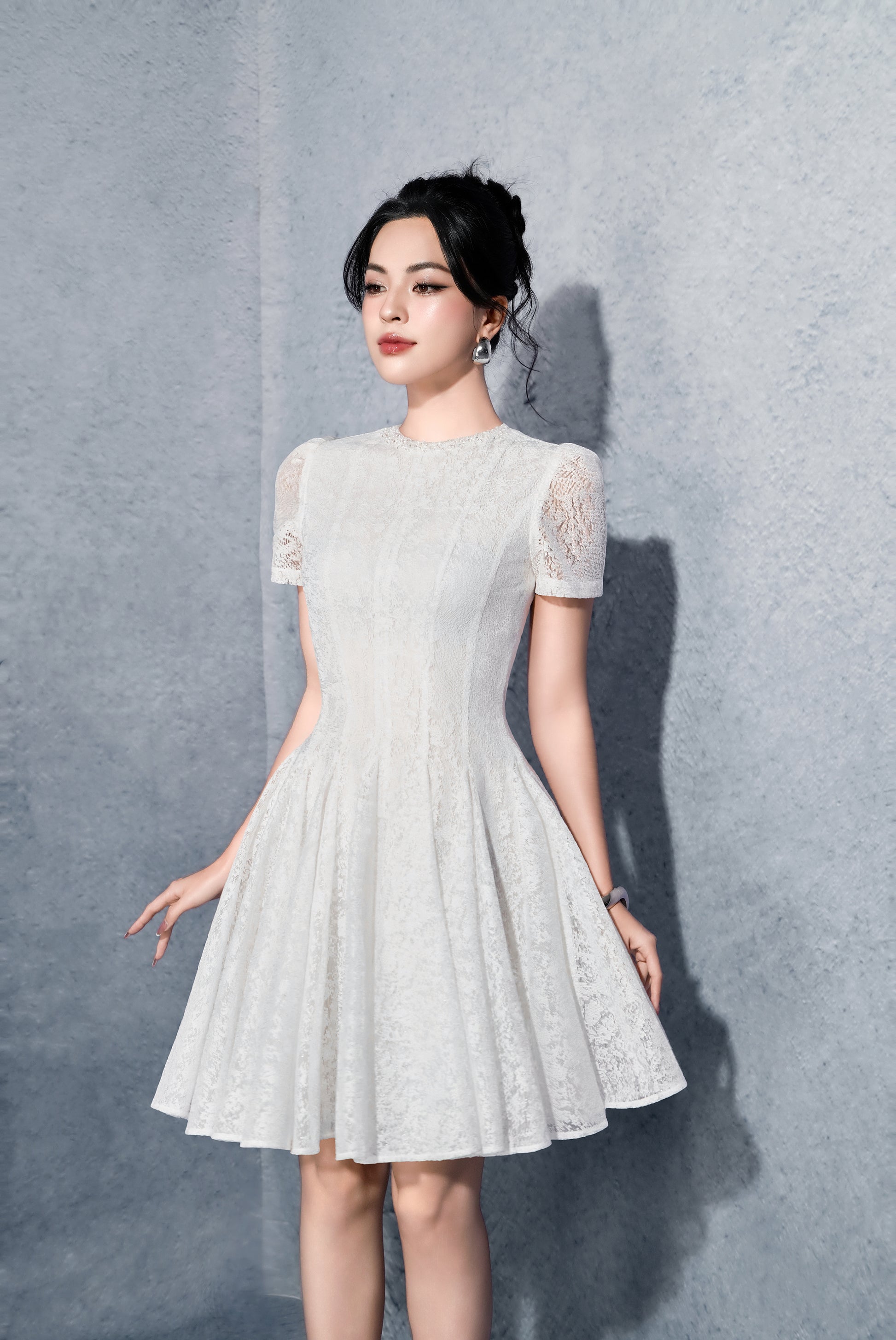 WHITE KAMEN DRESS - 9