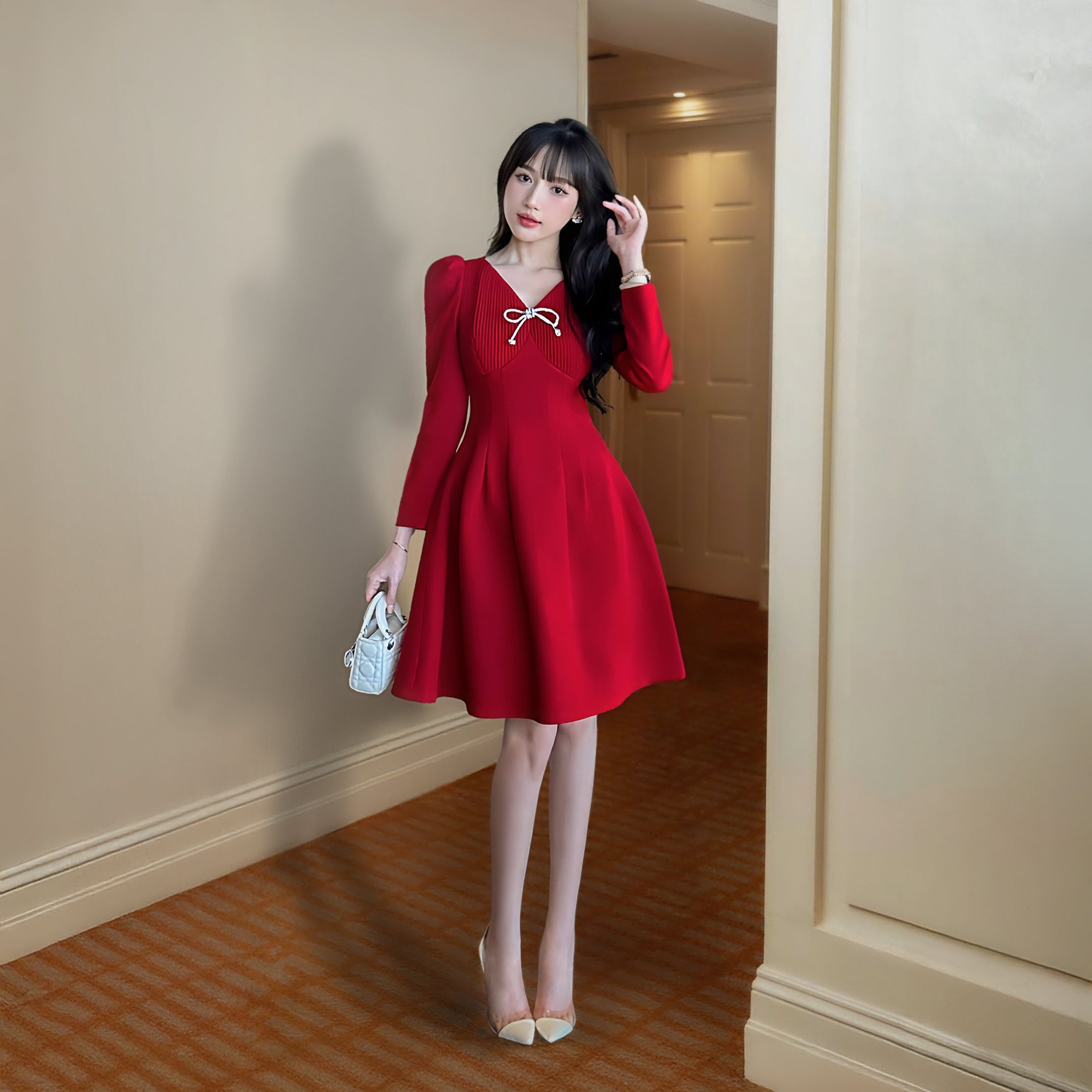 RED PICCIE DRESS - 6