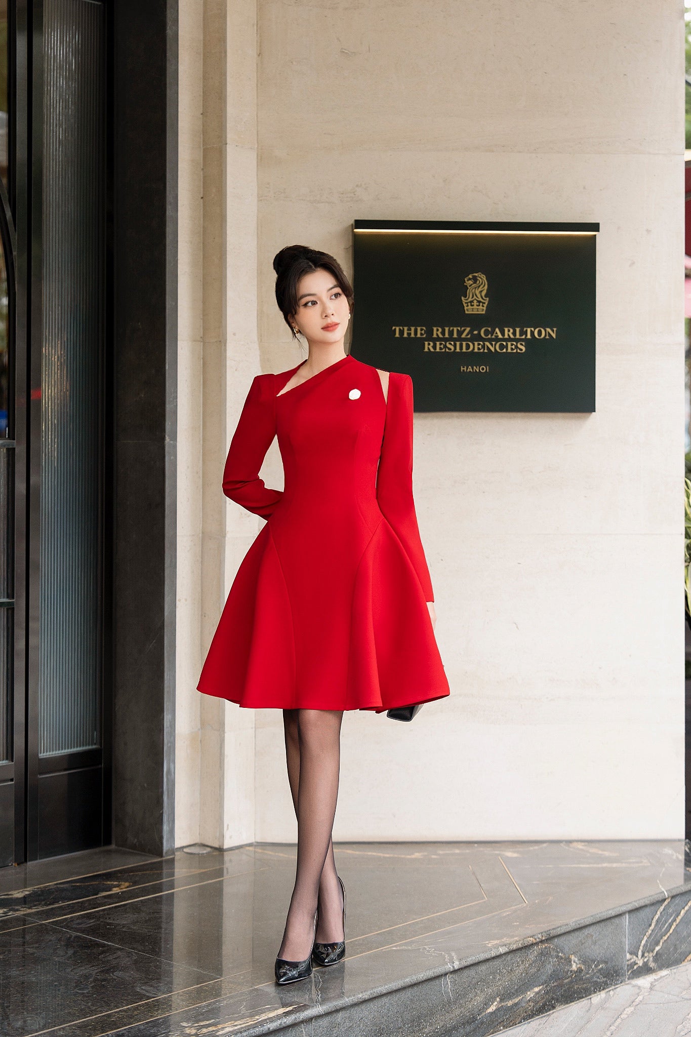 RED CELIN DRESS - 7