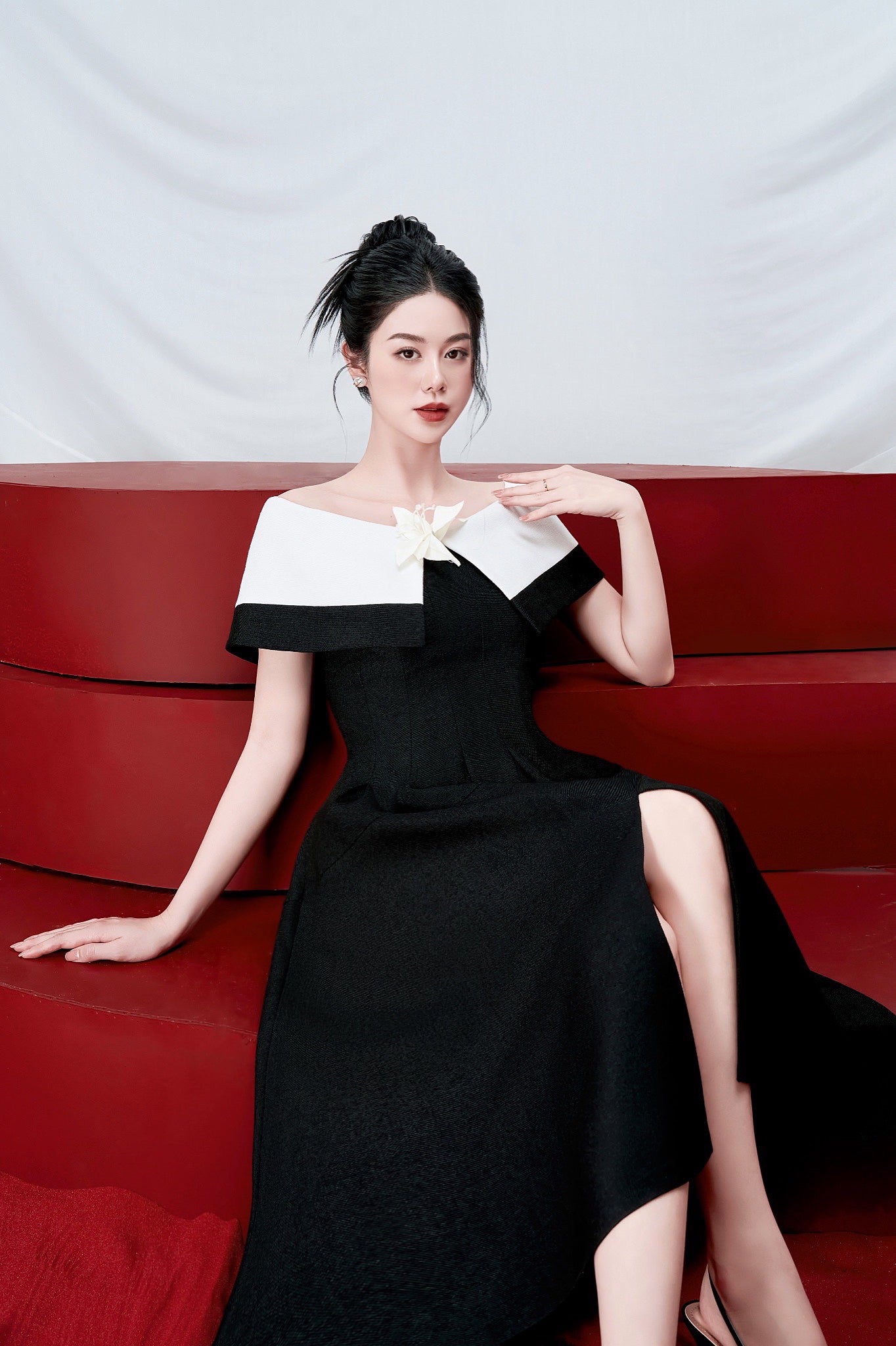 BLACK TESSA DRESS - 4