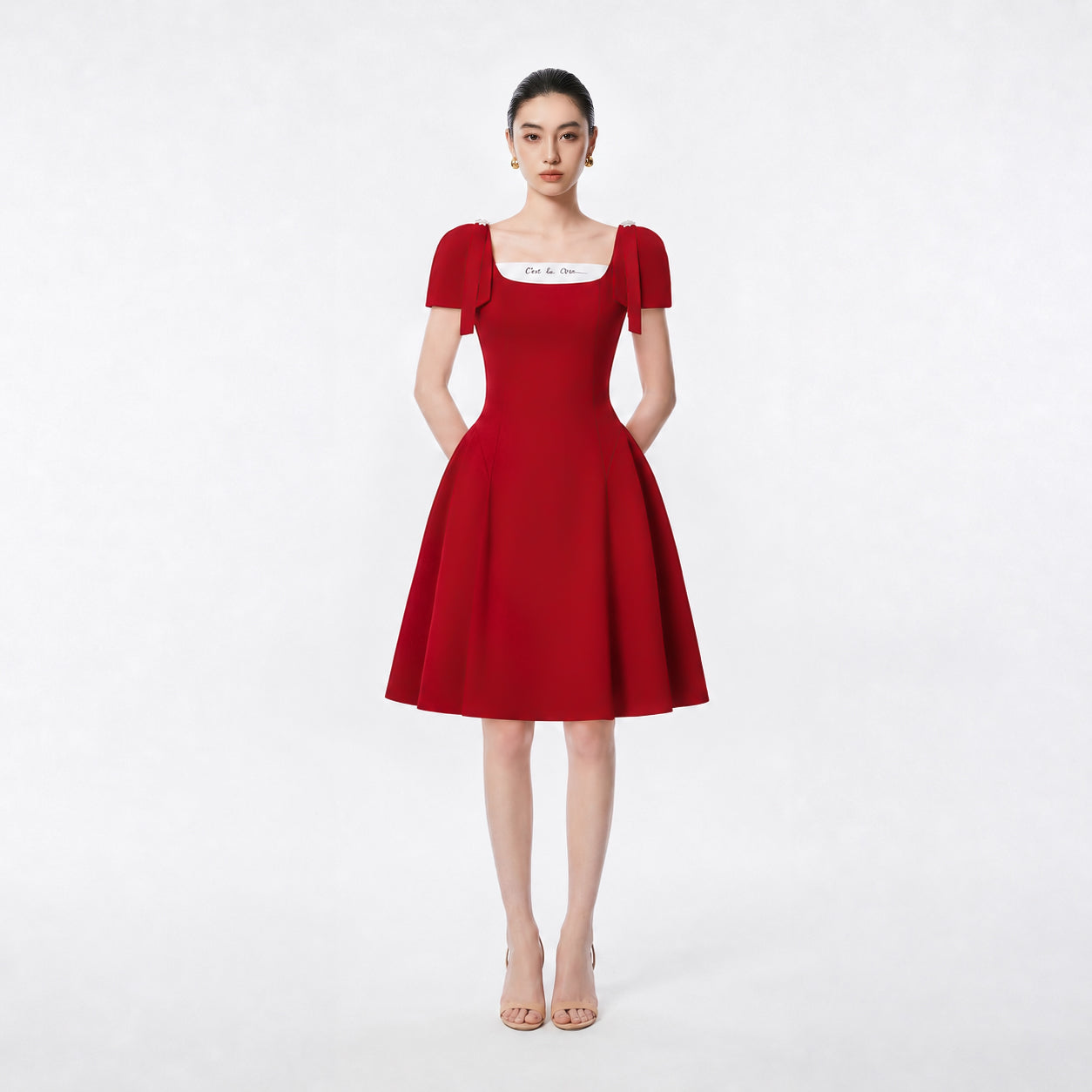 RED LINDSEY DRESS - 1