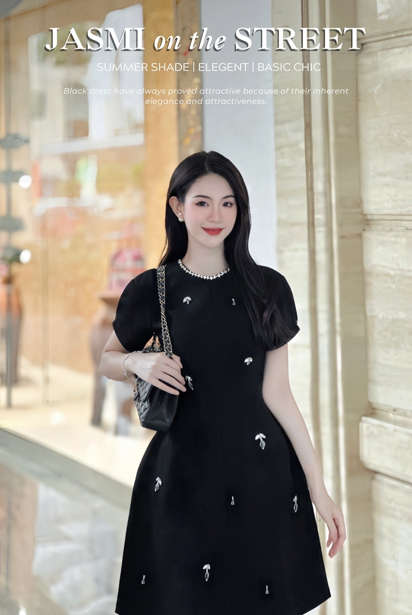 BLACK JASMI DRESS - 6