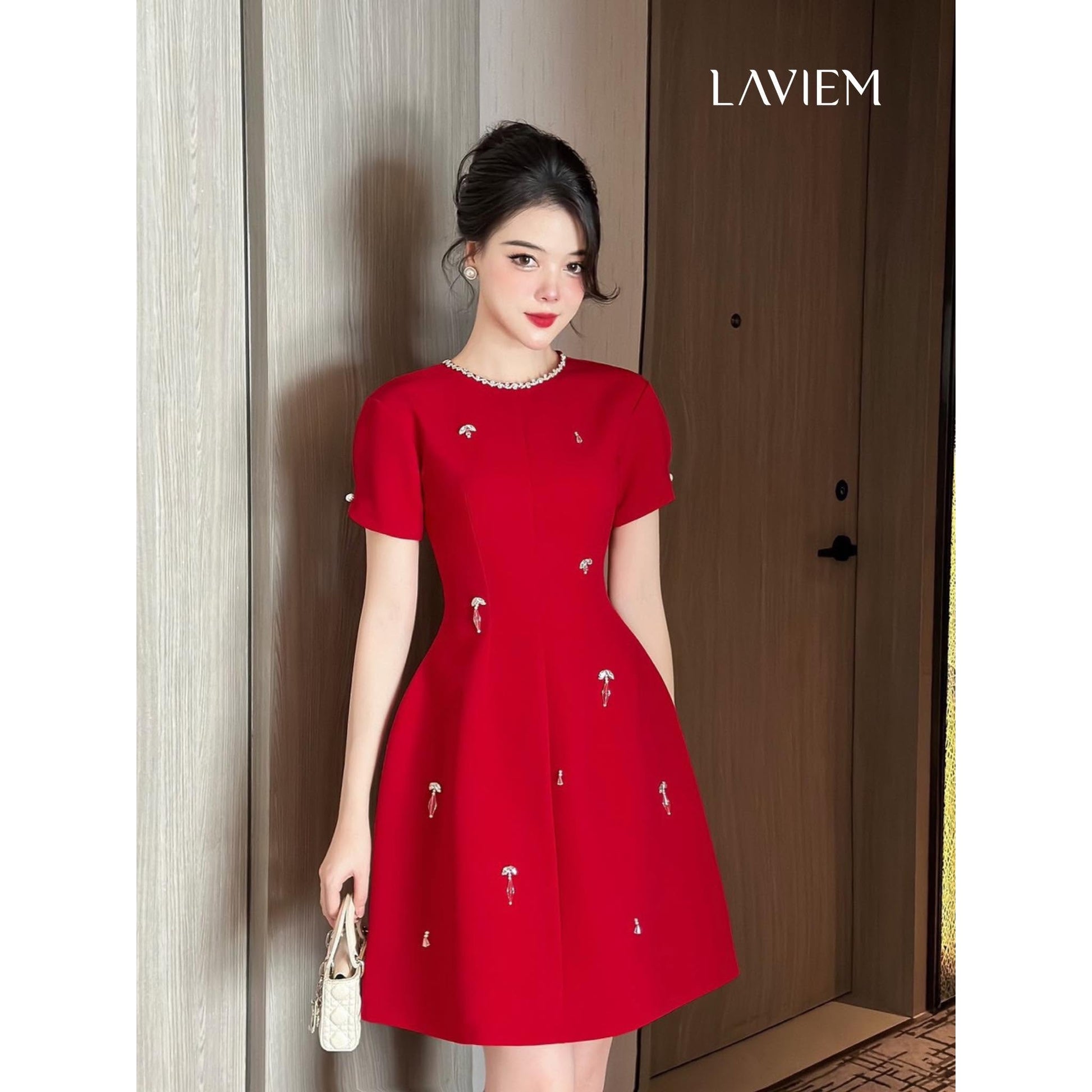 RED JASMI DRESS - 6