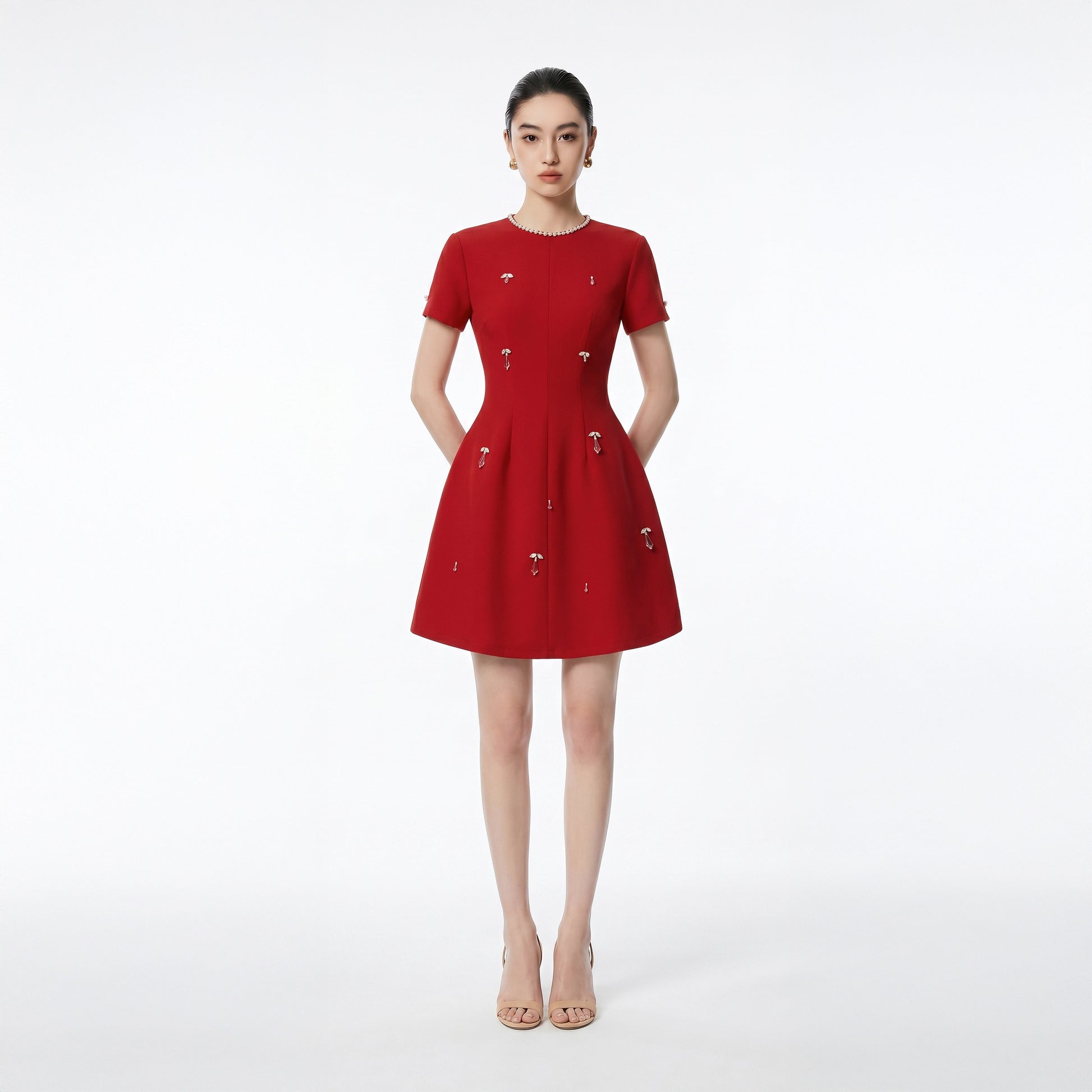 RED JASMI DRESS - 1