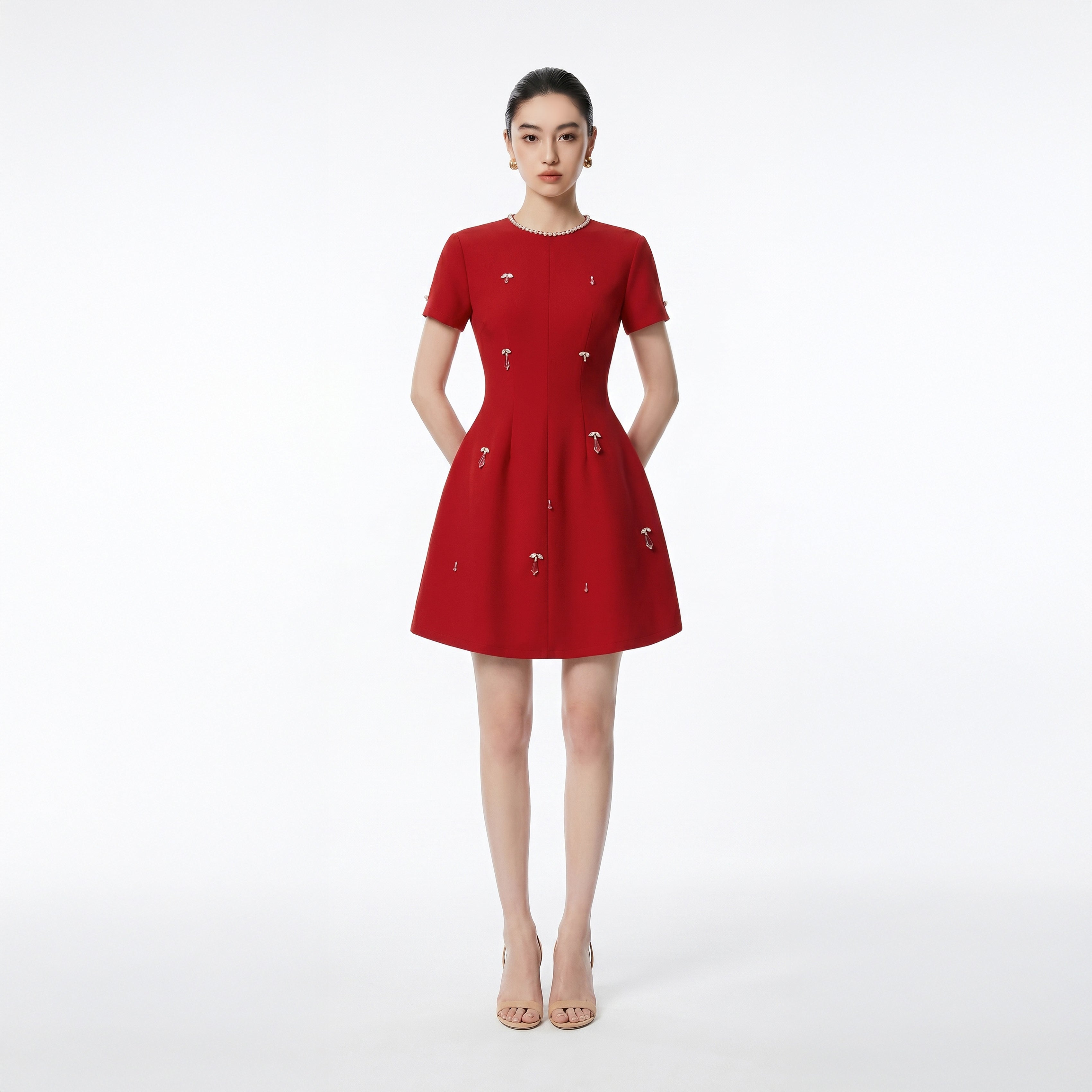 RED JASMI DRESS - 1