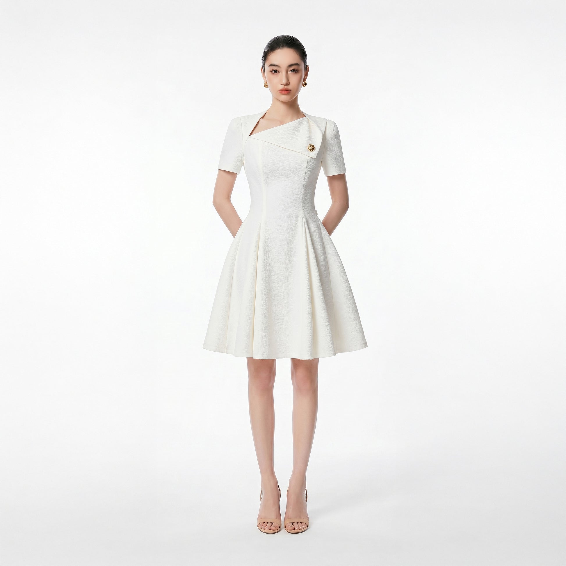 WHITE ALVA DRESS - 1
