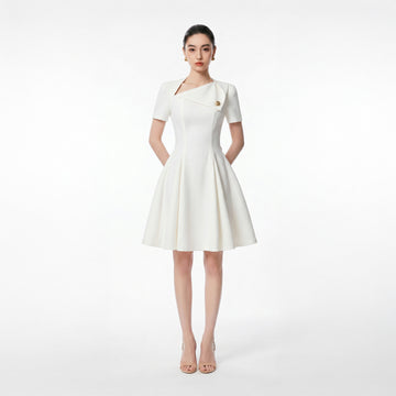WHITE ALVA DRESS - 1
